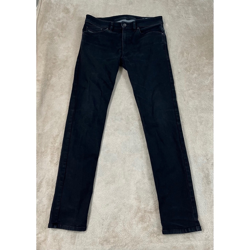 Diesel Thavar-XP Slim Skinny Jeans Men's 30(32)x32 Black Stretch Cotton GOOD
